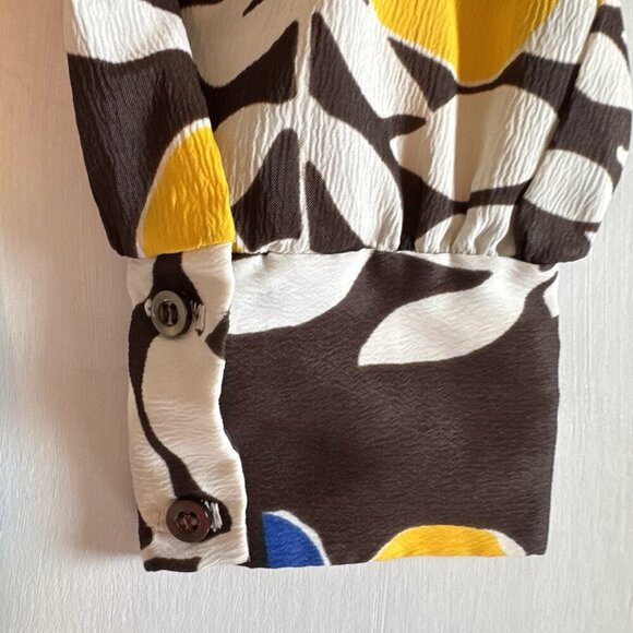 Vintage Rhoda Lee 60s 70s Shirt Button Up Disco Groovy Retro Lemons Peaches - Picture 4 of 14